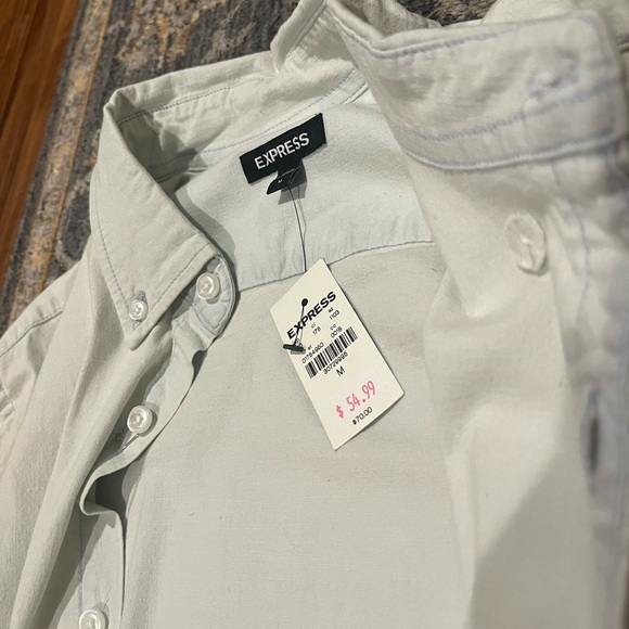 Express White Washed Denim Shirt - Picture 2 of 2
